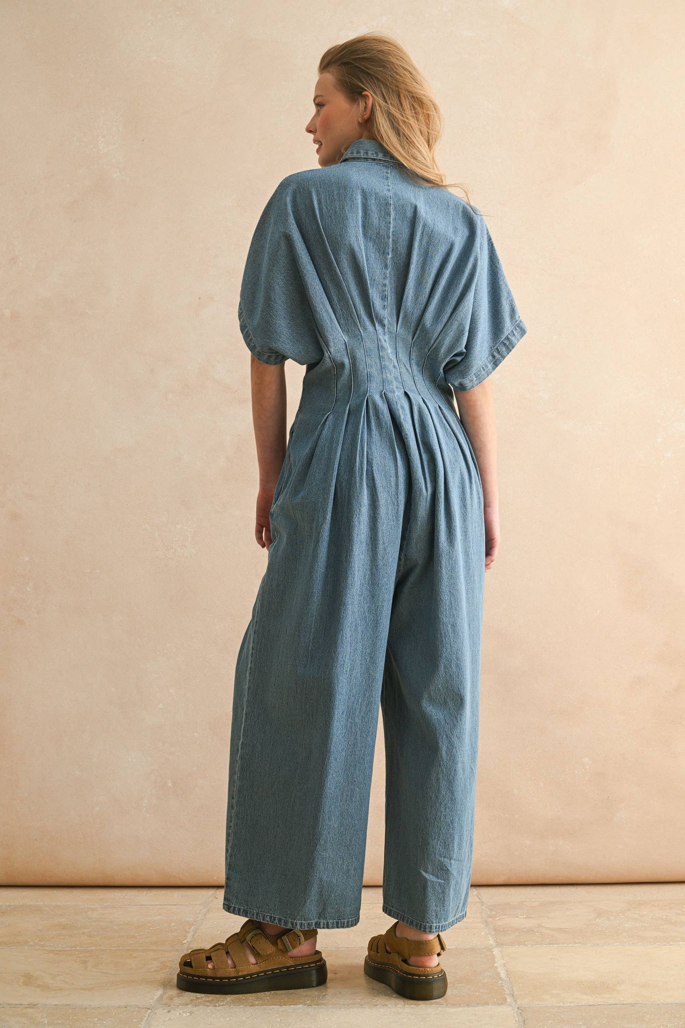 Denim Button Down Jumpsuit