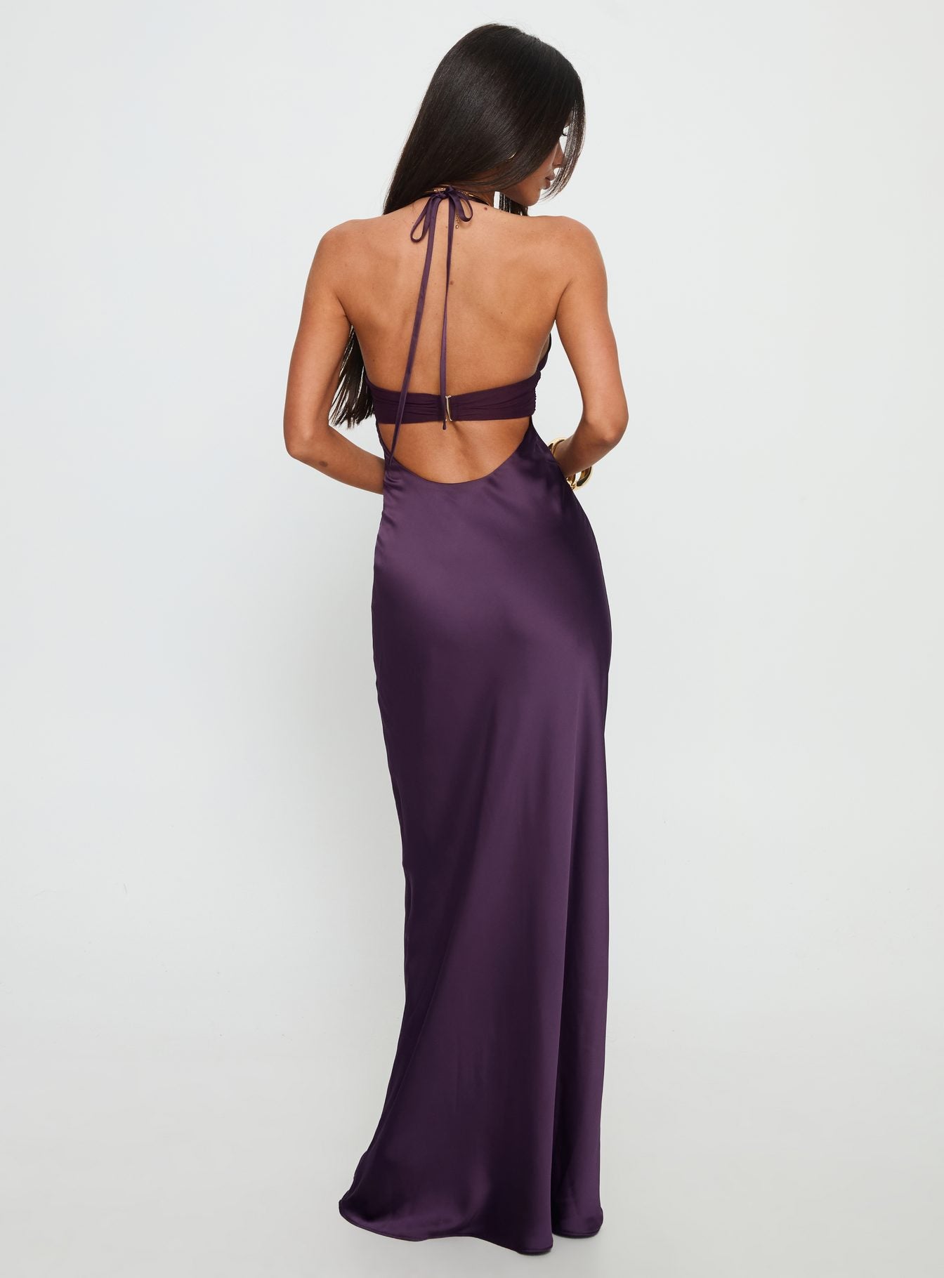 Purple Halter Maxi Dress