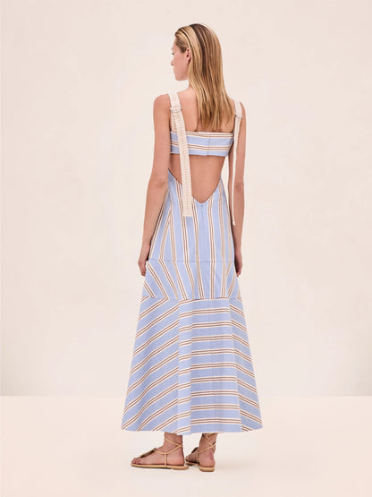 Alexis Striped Midi Dress