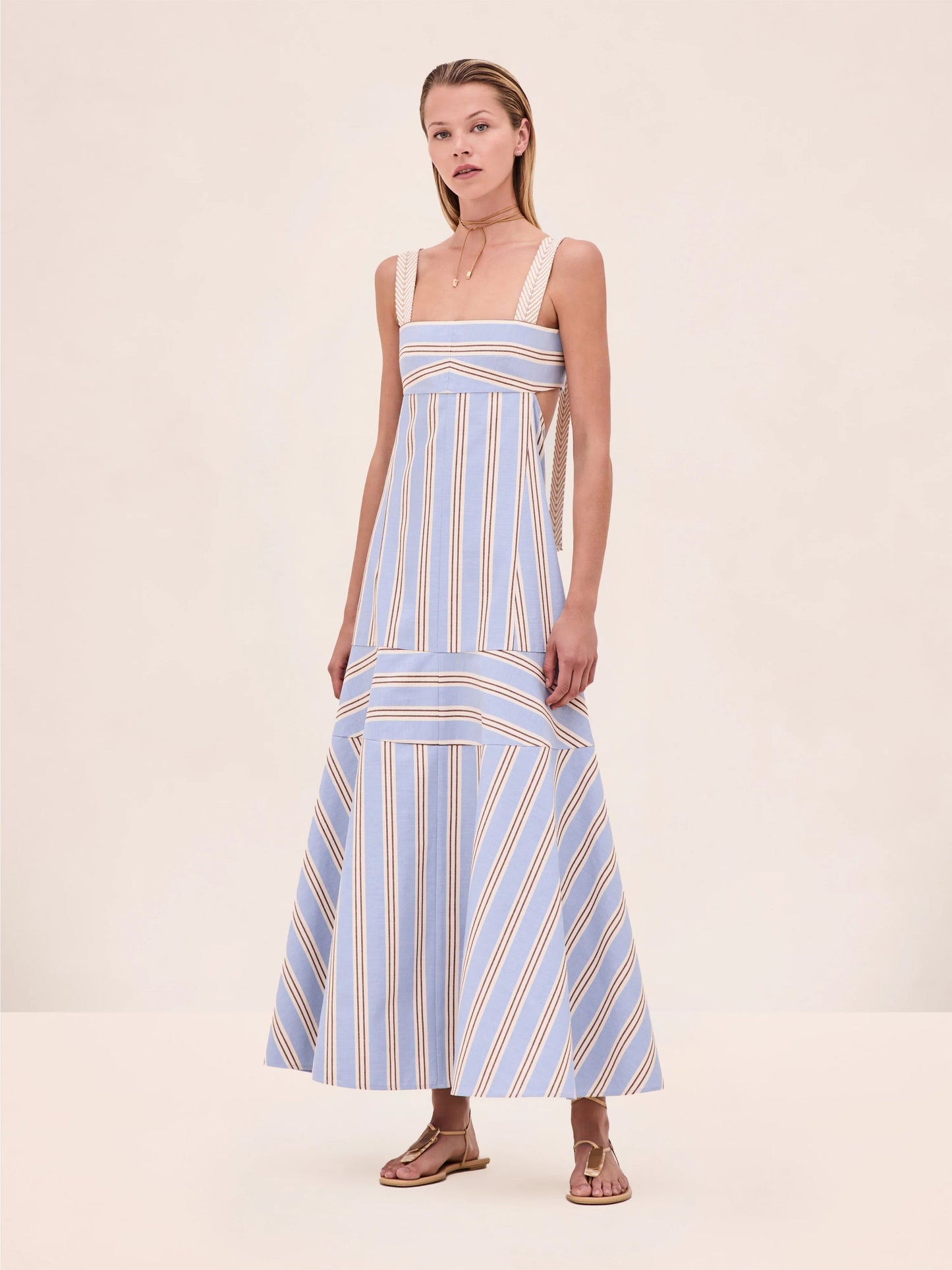 Alexis Striped Midi Dress