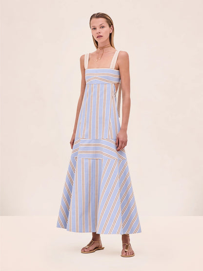 Alexis Striped Midi Dress